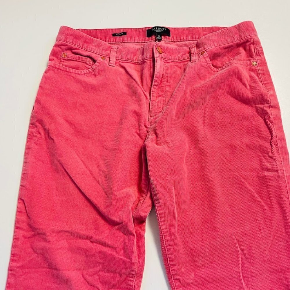 Talbots Pant Trouser Corduroy Barbiecore Pink Signature Boot Holiday Winter 16P - Picture 3 of 12